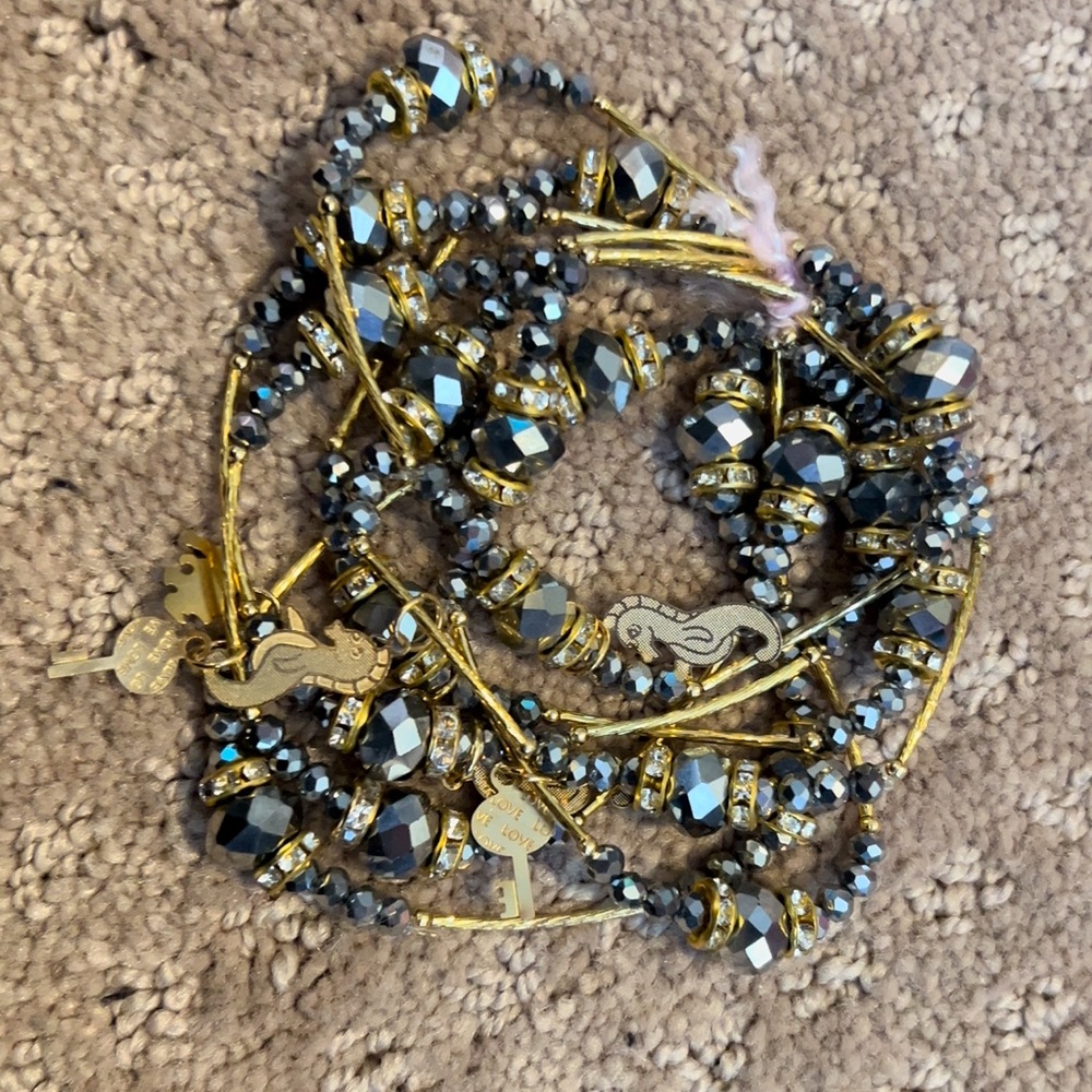 7 piece bracelet with silver